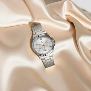 Titan Workwear Silver Dial Quartz Multifunction Stainless Steel Strap watch for Men