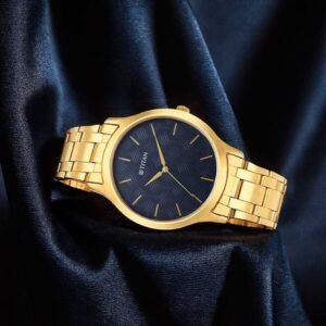 Titan Karishma Radiance Blue Dial Analog Stainless Steel Strap watch for Men