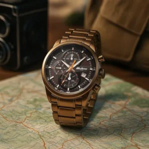 Titan Octane Primal Quartz Chronograph Brown Dial Brown Stainless Steel Strap Watch For Men