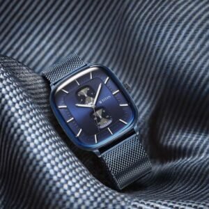 Titan Avant Garde Blue Dial Quartz Multifunction Stainless Steel Strap Watch for Men