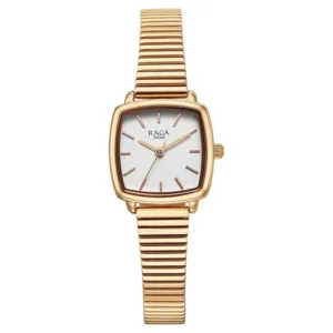 Titan Raga Showstopper Quartz Analog White Dial Metal Strap Watch For Women