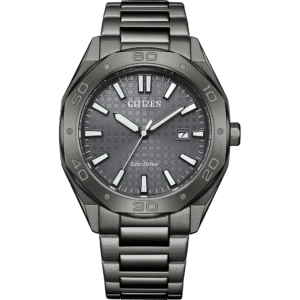 Citizen Eco-Drive Odyn Grey Dial Black IP Stainless Steel Men's Watch - CITIZEN BM7637-81H