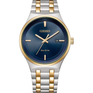 Citizen Axiom Blue Dial Two-Tone Stainless Steel Men's Watch - CITIZEN BM7656-51L