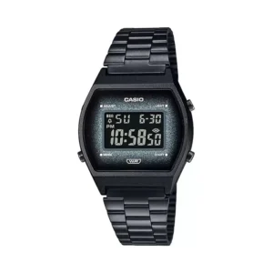 Casio Vintage B640WBG-1BDF Black Digital Watch with Stainless Steel Strap